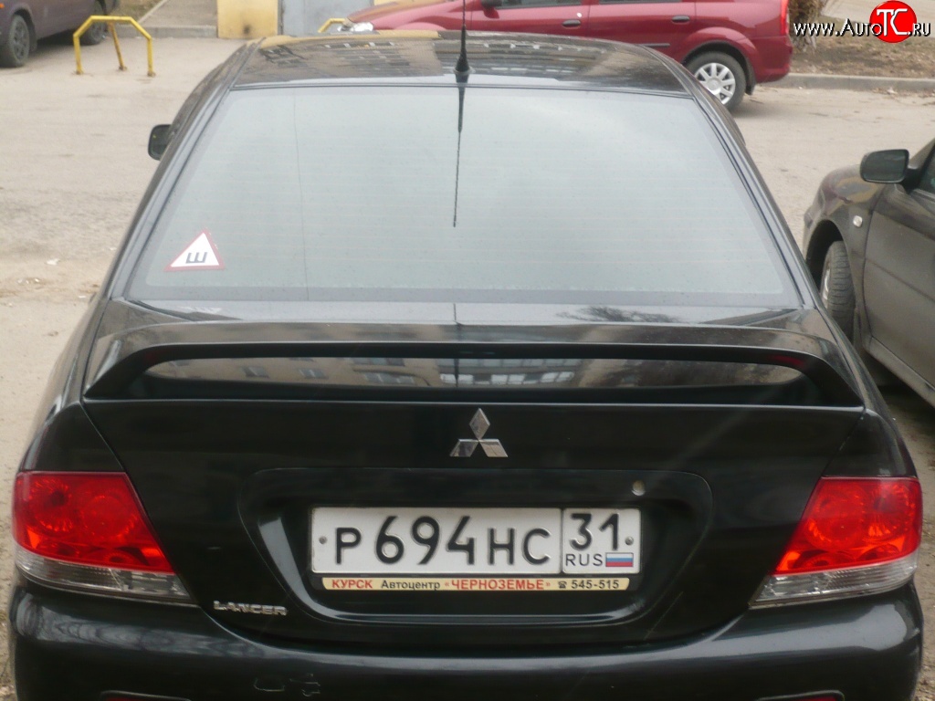 4 099 р. Средний спойлер 2.0 стандарт Mitsubishi Lancer 9 CS седан 1-ый рестайлинг (2003-2005) (Без места под стоп-сигнал, Неокрашенный)  с доставкой в г. Белгород