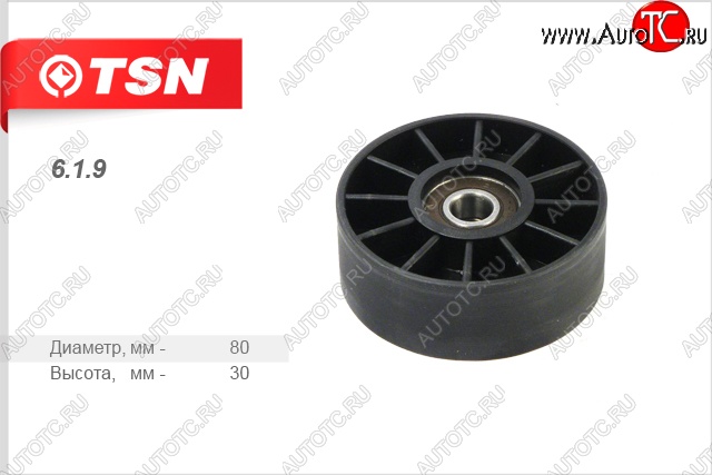 299 р. Ролик натяжителя без кронштейна (дв.ЗМЗ 406/405/409) TSN ГАЗ 3110 Волга (1997-2005)  с доставкой в г. Белгород