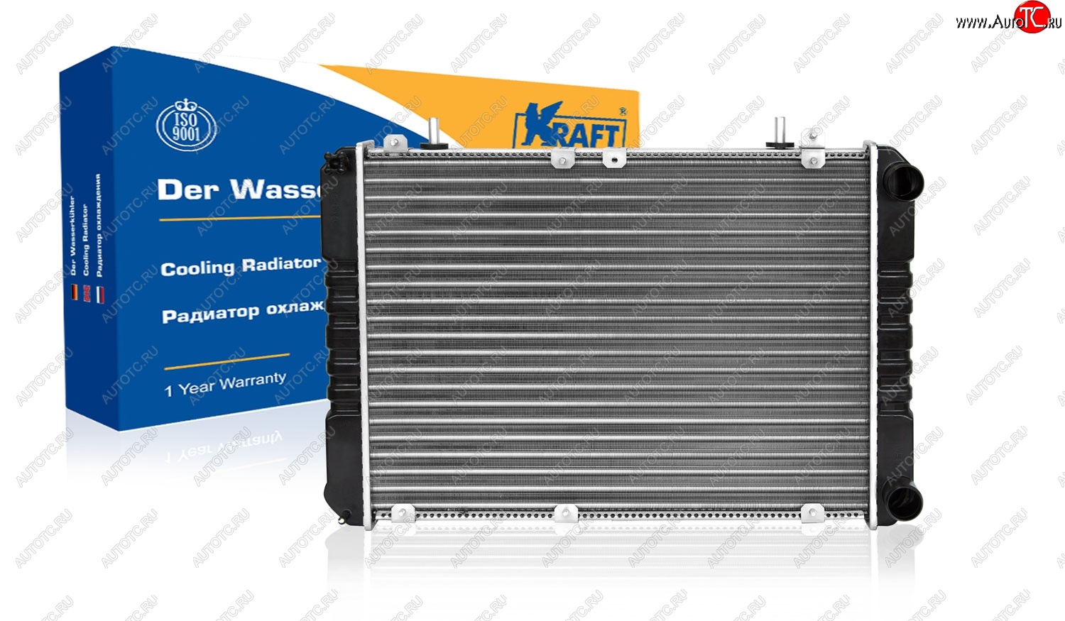 7 599 р. Радиатор двигателя (ГАЗель Бизнес) KRAFT ГАЗ Баргузин 2217 автобус дорестайлинг (1998-2002)  с доставкой в г. Белгород