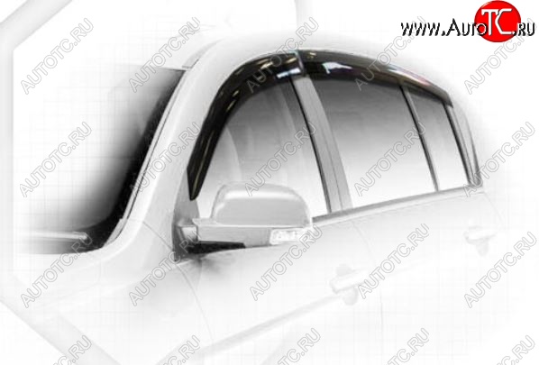 2 199 р. Дефлектора окон CA-Plastiс Geely Emgrand EC7 хэтчбек (2009-2016) (Classic полупрозрачный, Без хром.молдинга)  с доставкой в г. Белгород