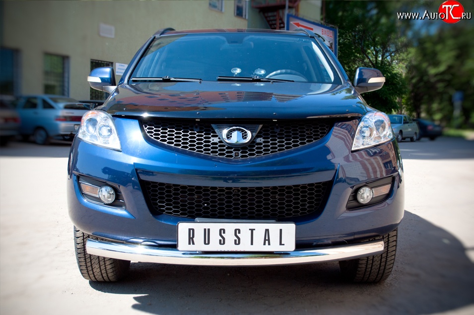 15 999 р. Одинарная защита переднего бампера диаметром 76 мм SLITKOFF  Great Wall Hover H5 (2010-2017)  с доставкой в г. Белгород