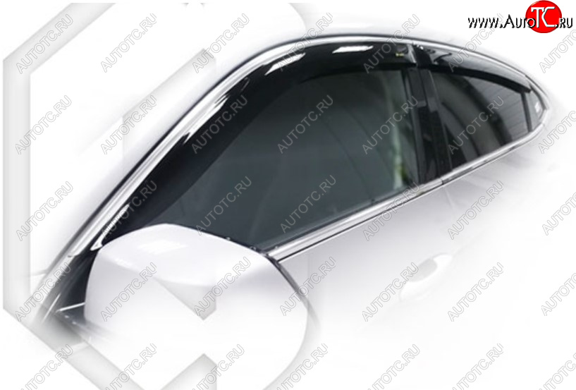 2 199 р. Дефлектора окон CA-Plastic Haval F7x дорестайлинг (2019-2022) (Classic полупрозрачный, Без хром молдинга)  с доставкой в г. Белгород