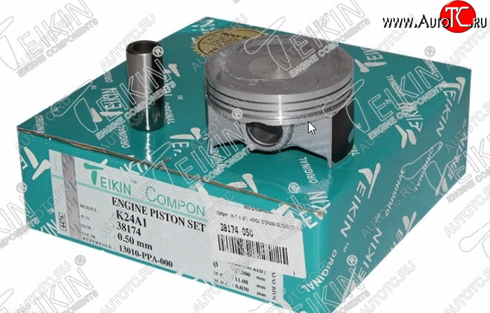 6 599 р. Комплект поршней с пальцами TEIKIN (Ø87 мм. 2.4l) Honda Accord 7 CL седан дорестайлинг (2002-2005)  с доставкой в г. Белгород