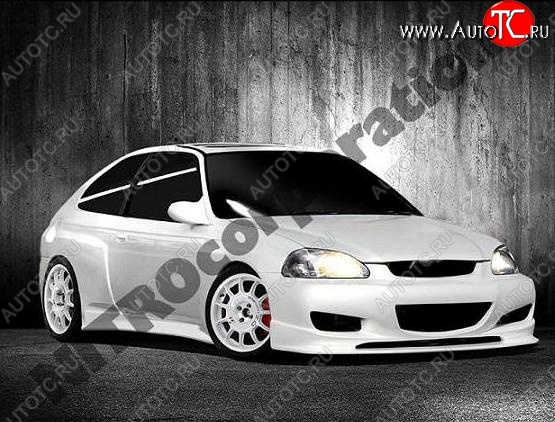 22 899 р. Передний бампер (дорестайлинг) Mugen Honda Civic ES седан дорестайлинг (2000-2003)  с доставкой в г. Белгород