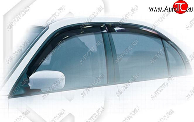 2 079 р. Дефлектора окон SD (ES1) CA-Plastiс Honda Civic ES седан дорестайлинг (2000-2003) (Classic полупрозрачный, Без хром.молдинга)  с доставкой в г. Белгород