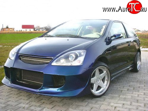 7 299 р. Передний бампер Sport Honda Civic ES седан дорестайлинг (2000-2003)  с доставкой в г. Белгород