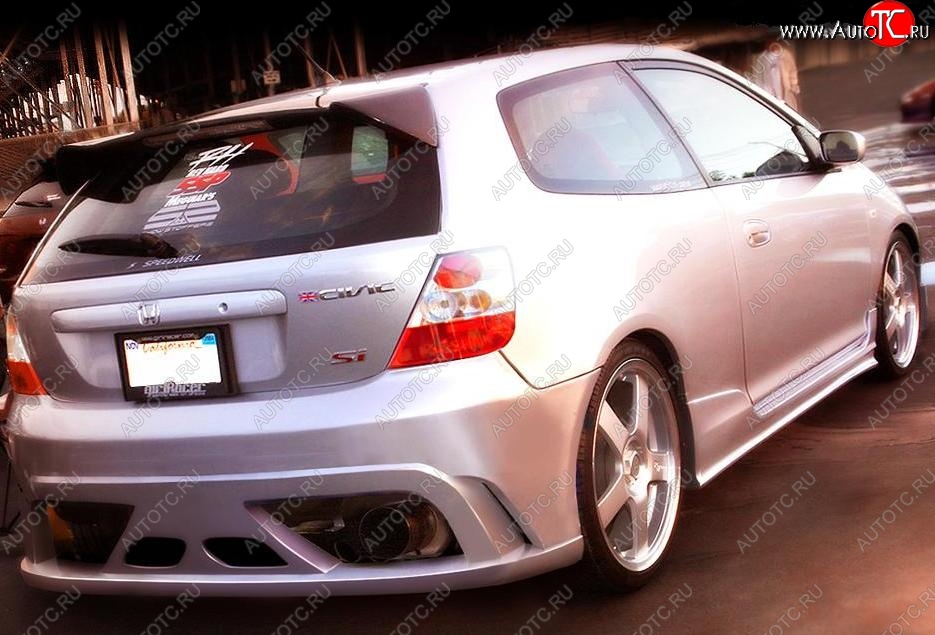 23 969 р. Задний бампер R1 Honda Civic ES седан дорестайлинг (2000-2003)  с доставкой в г. Белгород