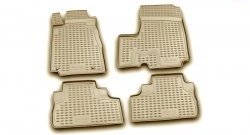 Коврики в салон Element 4 шт. (полиуретан, бежевые) Honda CR-V  RE1,RE2,RE3,RE4,RE5,RE7 (2007-2010) дорестайлинг