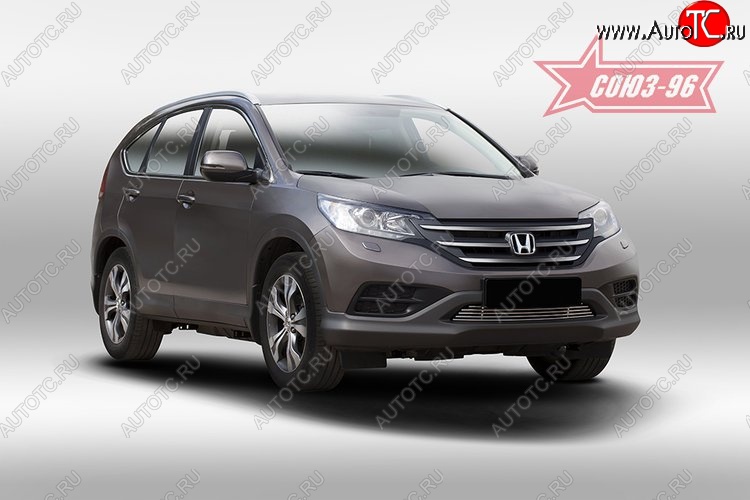 5 084 р. Декоративный элемент воздухозаборника Souz-96 (d10)  Honda CR-V  RM1,RM3,RM4 (2012-2015) дорестайлинг  с доставкой в г. Белгород