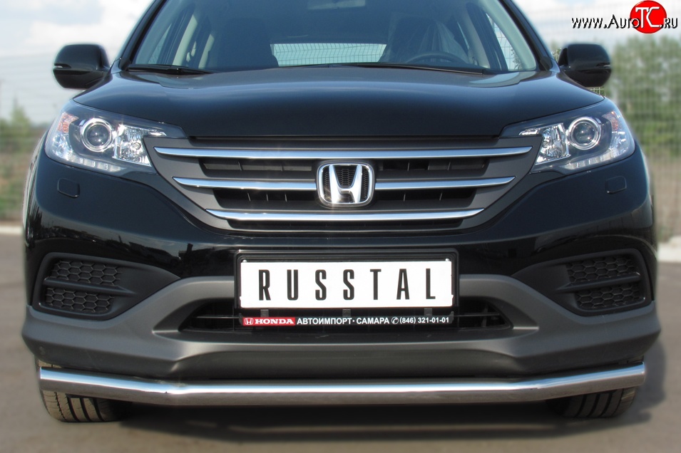 15 249 р. Одинарная защита переднего бампера диаметром 63 мм SLITKOFF  Honda CR-V  RM1,RM3,RM4 (2012-2015) дорестайлинг  с доставкой в г. Белгород