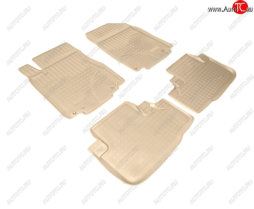 3 399 р. Коврики салона Norplast Unidec Honda CR-V RM1,RM3,RM4 дорестайлинг (2012-2015) (Цвет: бежевый)  с доставкой в г. Белгород