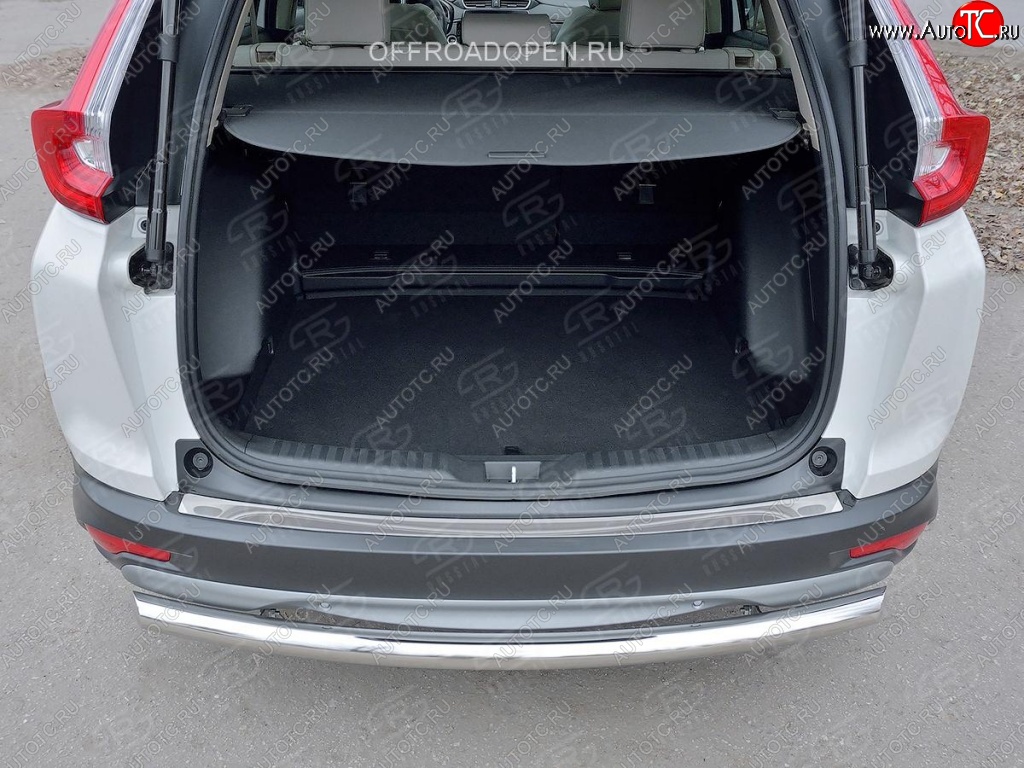2 749 р. Накладка на задний бампер Russtal (лист) Honda CR-V RW,RT дорестайлинг (2016-2020)  с доставкой в г. Белгород