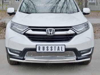 1 799 р. Решетка радиатора Russtal (лист) Honda CR-V RW,RT дорестайлинг (2016-2020) (Неокрашенная)  с доставкой в г. Белгород. Увеличить фотографию 3