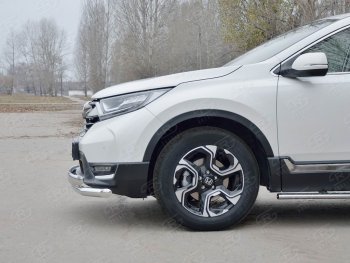 16 399 р. Защита переднего бампера (2 трубыØ63 и 75х42 мм, нержавейка) Russtal Honda CR-V RW,RT дорестайлинг (2016-2020)  с доставкой в г. Белгород. Увеличить фотографию 4