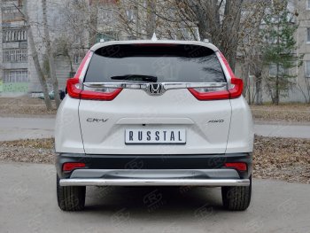 16 999 р. Защита заднего бампера (Ø63 мм, нержавейка) SLITKOFF Honda CR-V RW,RT дорестайлинг (2016-2020)  с доставкой в г. Белгород. Увеличить фотографию 2