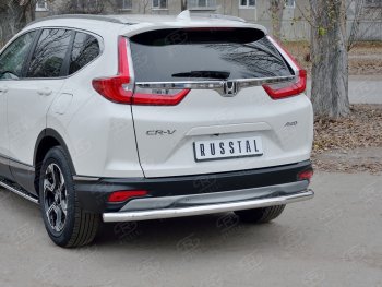 16 999 р. Защита заднего бампера (Ø63 мм, нержавейка) SLITKOFF Honda CR-V RW,RT дорестайлинг (2016-2020)  с доставкой в г. Белгород. Увеличить фотографию 3