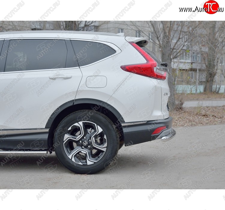 14 549 р. Защита заднего бампера (Ø63 мм, нержавейка) SLITKOFF Honda CR-V RW,RT дорестайлинг (2016-2020)  с доставкой в г. Белгород