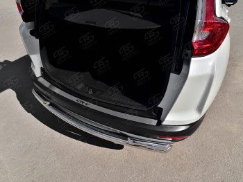 3 099 р. Защитная накладка заднего бампера Russtal (надпись) Honda CR-V RW,RT дорестайлинг (2016-2020)  с доставкой в г. Белгород. Увеличить фотографию 2