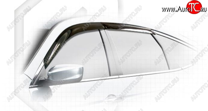 2 079 р. Дефлектора окон CA-Plastiс Honda Crosstour 1 TF рестайлинг (2013-2016) (Classic полупрозрачный, Без хром.молдинга)  с доставкой в г. Белгород
