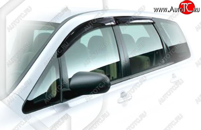 2 159 р. Дефлектора окон (RB1, RB2) CA-Plastiс Honda Odyssey 3 (2004-2008) (Classic полупрозрачный, Без хром.молдинга)  с доставкой в г. Белгород