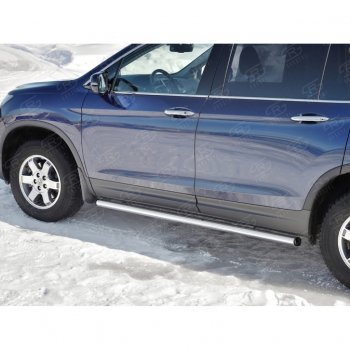 18 799 р. Пороги труба d63 SLITKOFF (вариант №2) Honda Pilot YF6 дорестайлинг (2016-2019)  с доставкой в г. Белгород. Увеличить фотографию 4