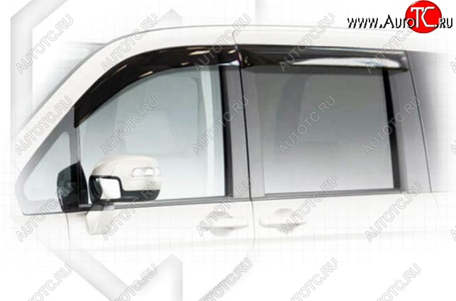 2 199 р. Дефлектора окон RK CA-Plastic Honda StepWagon RK минивэн дорестайлинг (2009-2012) (Classic полупрозрачный, Без хром.молдинга)  с доставкой в г. Белгород