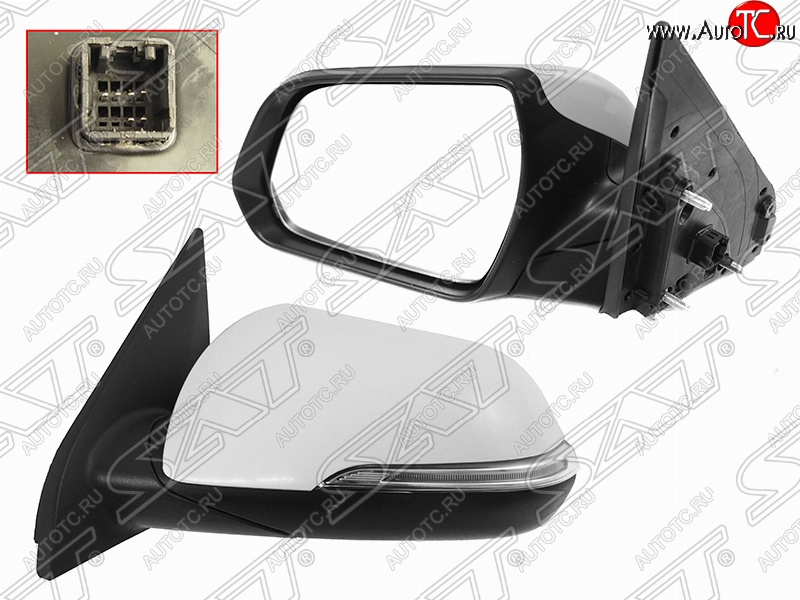 3 679 р. Левое боковое зеркало заднего вида SAT (обогрев, поворот, 6 контактов) Hyundai Creta GS дорестайлинг (2015-2019) (Неокрашенное)  с доставкой в г. Белгород