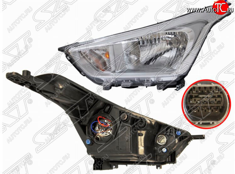 4 499 р. Левая передняя фара SAT Hyundai Creta GS дорестайлинг (2015-2019)  с доставкой в г. Белгород