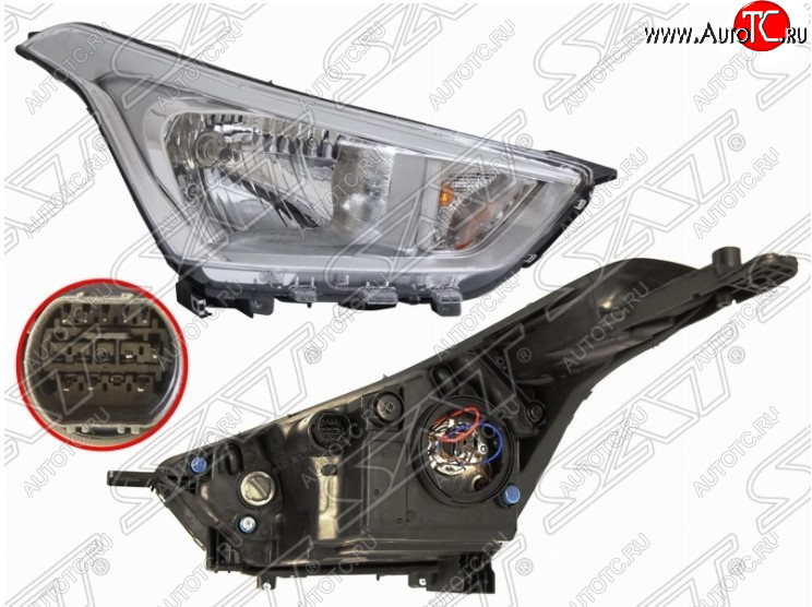 4 499 р. Правая передняя фара SAT Hyundai Creta GS дорестайлинг (2015-2019)  с доставкой в г. Белгород