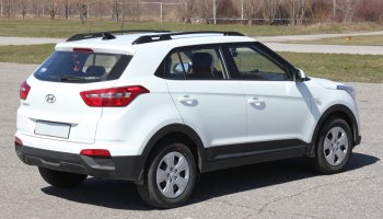 8 649 р. Комплект рейлингов АПС Hyundai Creta GS дорестайлинг (2015-2019) (Серебристые без поперечин )  с доставкой в г. Белгород. Увеличить фотографию 7