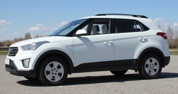8 649 р. Комплект рейлингов АПС Hyundai Creta GS дорестайлинг (2015-2019) (Серебристые без поперечин )  с доставкой в г. Белгород. Увеличить фотографию 11