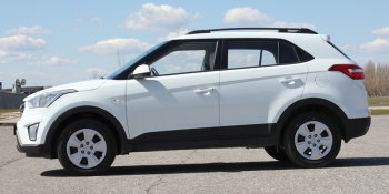 8 649 р. Комплект рейлингов АПС Hyundai Creta GS дорестайлинг (2015-2019) (Серебристые без поперечин )  с доставкой в г. Белгород. Увеличить фотографию 8