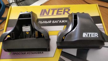 2 999 р. Комплект опор багажника Inter Hyundai Creta GS дорестайлинг (2015-2019)  с доставкой в г. Белгород. Увеличить фотографию 2
