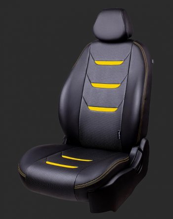 Чехлы для сидений Lord Autofashion Турин 2 (экокожа, спинка 40/60, 3 Г-образных подголовника) Hyundai Getz TB хэтчбэк 5 дв. рестайлинг (2005-2010)