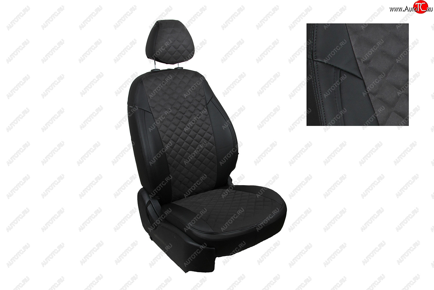 6 449 р. Чехлы для сидений Seintex Ромб Алькантара Hyundai I40 1 VF дорестайлинг седан (2011-2015)  с доставкой в г. Белгород