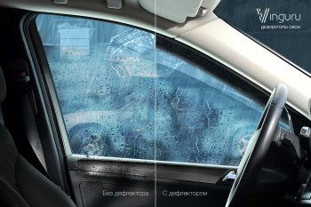 3 899 р. Дефлекторы окон Vinguru Hyundai I40 1 VF дорестайлинг седан (2011-2015)  с доставкой в г. Белгород. Увеличить фотографию 3