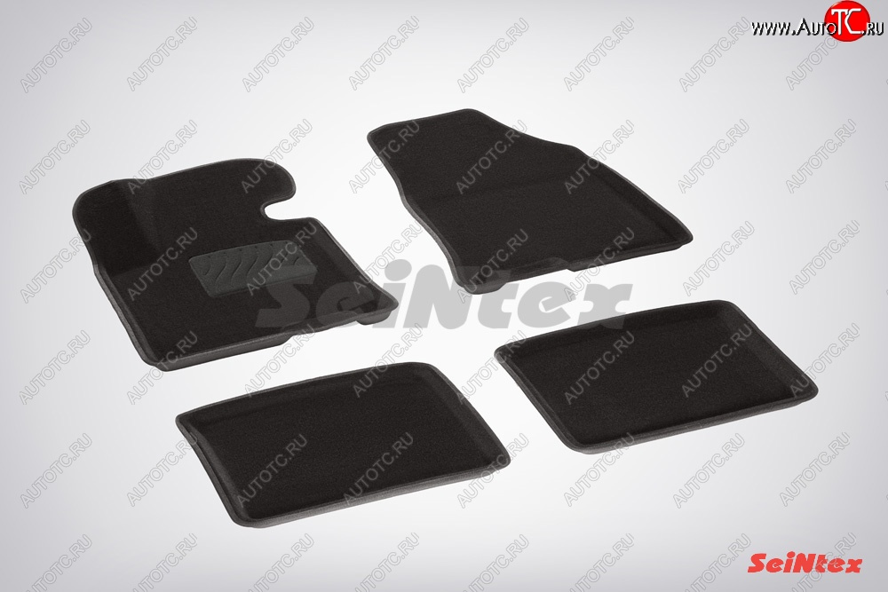 5 699 р. Комплект 3D ковриков в салон (ворсовые / чёрные) Seintex Hyundai I40 1 VF дорестайлинг седан (2011-2015)  с доставкой в г. Белгород
