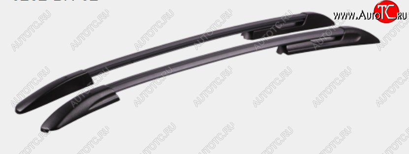 7 849 р. Комплект рейлингов АПС Hyundai Solaris RBr хэтчбэк рестайлинг (2014-2017) (Черные, без поперечин)  с доставкой в г. Белгород