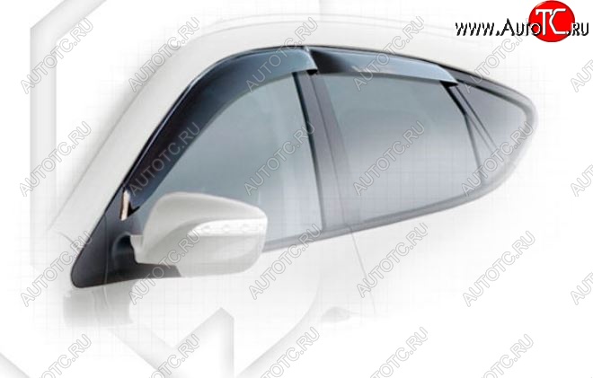 2 199 р. Дефлектора окон CA-Plastiс Hyundai Tucson LM (2010-2017) (Classic полупрозрачный, Без хром молдингов)  с доставкой в г. Белгород