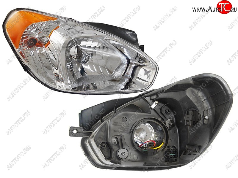 2 699 р. Правая фара SAT Hyundai Accent 3 MC седан (2005-2011)  с доставкой в г. Белгород