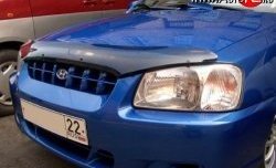 2 699 р. Дефлектор капота NovLine  Hyundai Accent  2 LC (1999-2012) седан дорестайлинг (ТагАЗ)  с доставкой в г. Белгород. Увеличить фотографию 2