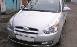 1 649 р. Реснички на фары CT v1 Hyundai Accent 3 MC седан (2005-2011) (Неокрашенные)  с доставкой в г. Белгород. Увеличить фотографию 3