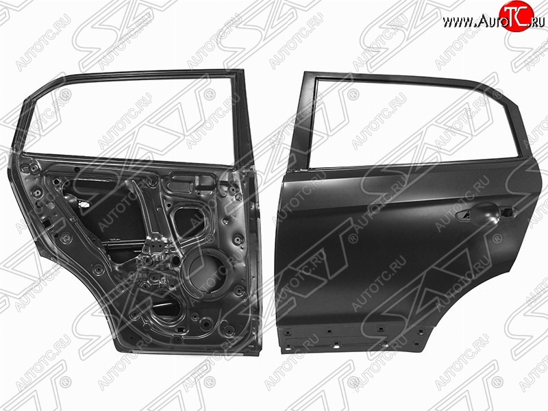 16 349 р. Левая дверь задняя SAT (Russian Type) Hyundai Creta GS дорестайлинг (2015-2019) (Неокрашенная)  с доставкой в г. Белгород