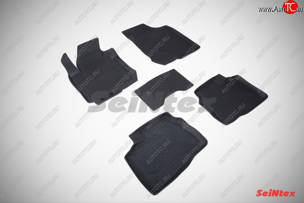 3 089 р. Износостойкие резиновые коврики в салон с высоким бортом Seintex Hyundai Elantra HD (2006-2011)  с доставкой в г. Белгород