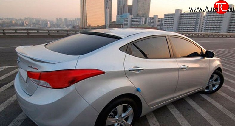 2 499 р. Козырёк на заднее стекло M-VRS Hyundai Elantra MD рестайлинг (2013-2016) (Неокрашенный)  с доставкой в г. Белгород