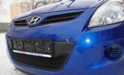 1 469 р. Сетка на бампер Russtal (черная) Hyundai i20 PB хэтчбэк дорестайлинг (2008-2012)  с доставкой в г. Белгород. Увеличить фотографию 4