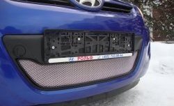 1 539 р. Сетка на бампер Russtal (хром) Hyundai i20 PB хэтчбэк дорестайлинг (2008-2012)  с доставкой в г. Белгород. Увеличить фотографию 2