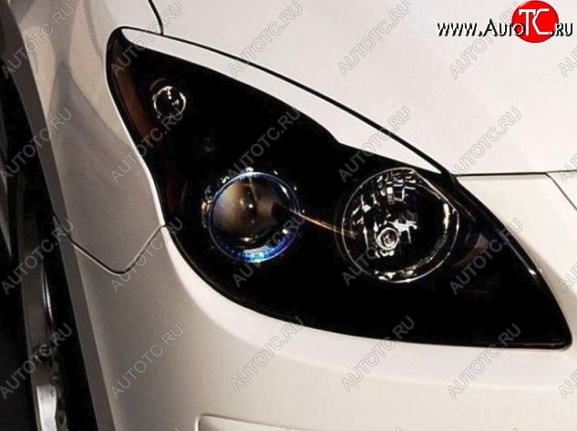 999 р. Реснички на фары CT Hyundai I30 FD универсал рестайлинг (2010-2012) (Неокрашенные)  с доставкой в г. Белгород