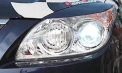 999 р. Реснички на фары CT v2 Hyundai I30 FD универсал рестайлинг (2010-2012) (Неокрашенные)  с доставкой в г. Белгород. Увеличить фотографию 2