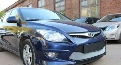 1 539 р. Сетка на бампер Russtal (хром) Hyundai I30 FD универсал рестайлинг (2010-2012)  с доставкой в г. Белгород. Увеличить фотографию 2